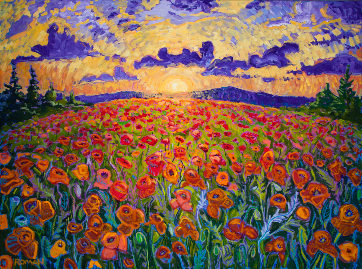 Good Morning, archival paper reproduction of the painting by Roman