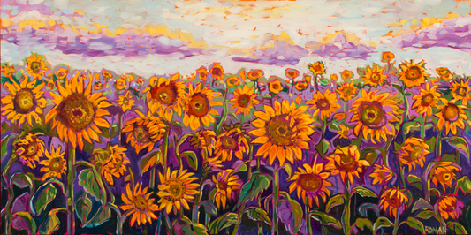 Golden Glow Sunflower Field - Open Edition Art Print