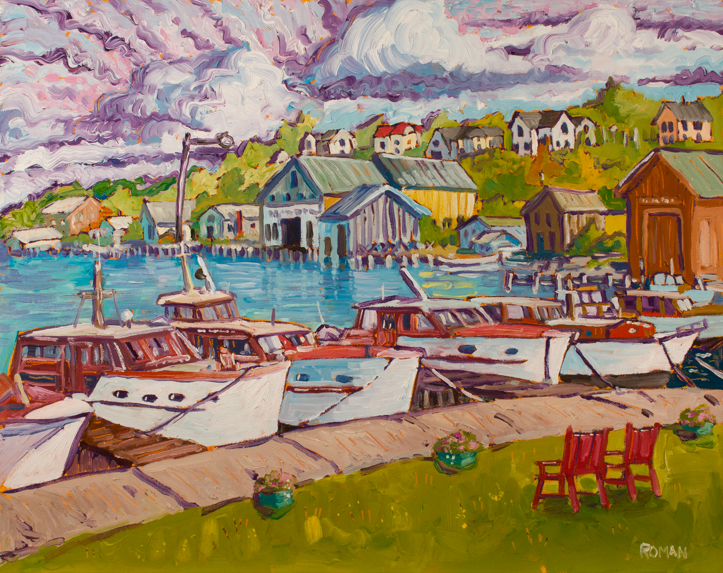 Charlevoix Michigan Harbor in the 1950s