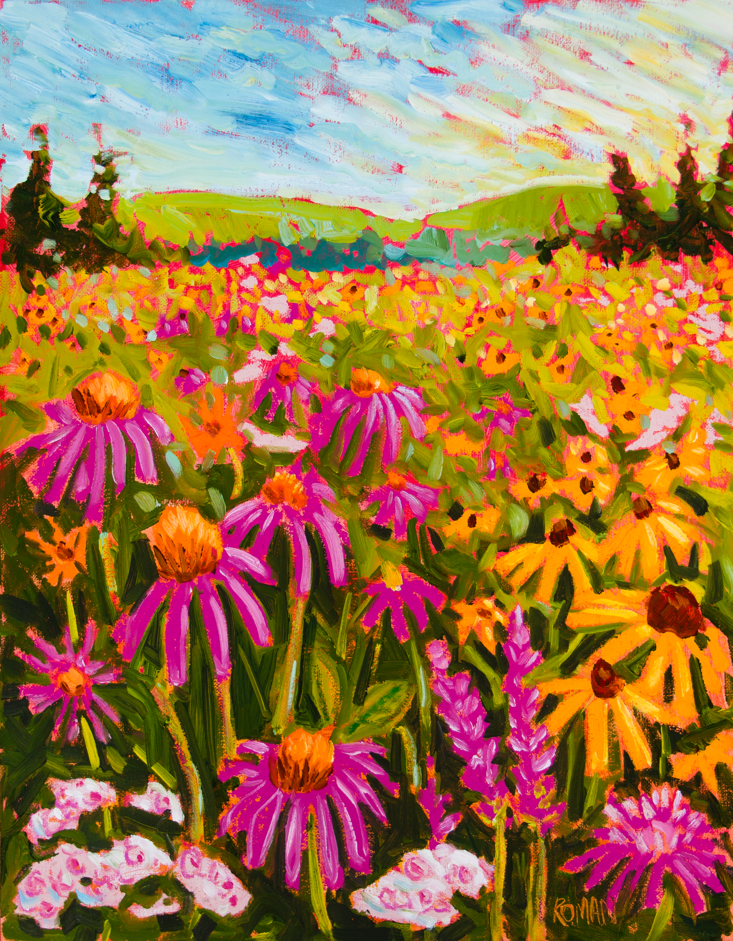 Wildflower Field (Orange)