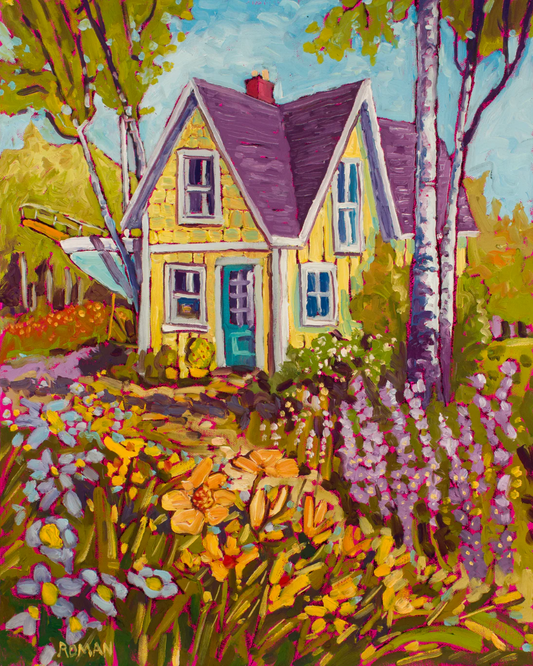 Yellow House in Summer