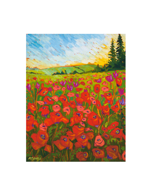 Red Poppy Morning — Archival Paper Print